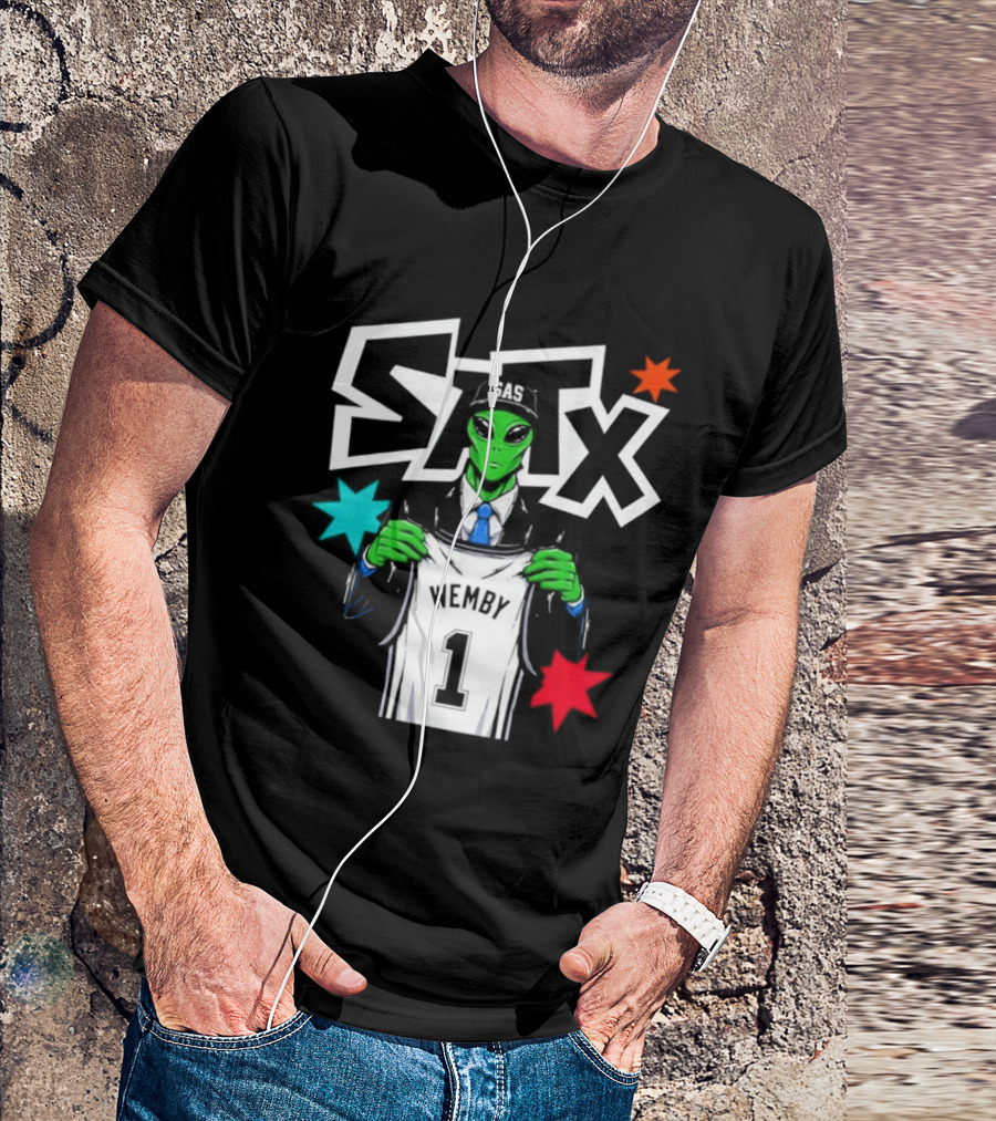 SATX SAS Wemby Alien Holding Wemby 1 Jersey T-Shirt