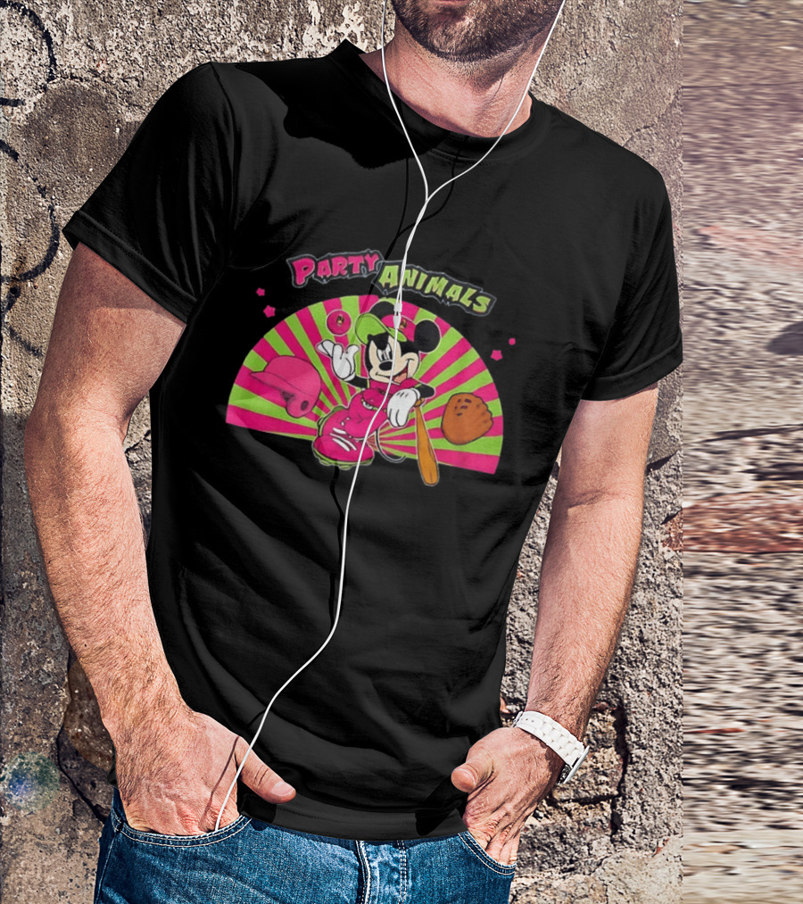 Savannah Party Animals Mickey Mouse Baseball Fun 2026 T-Shirt