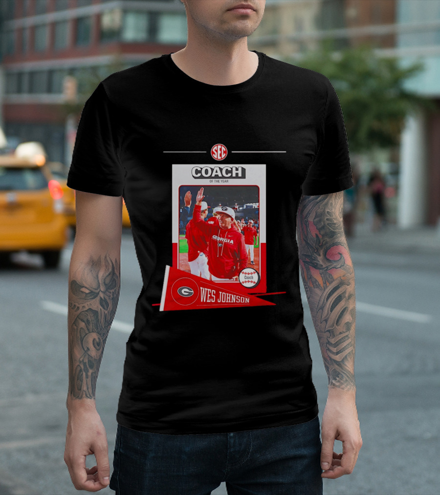 Georgia Bulldogs Wes Johnson SEC Coach Of The Year 2026 T-Shirt