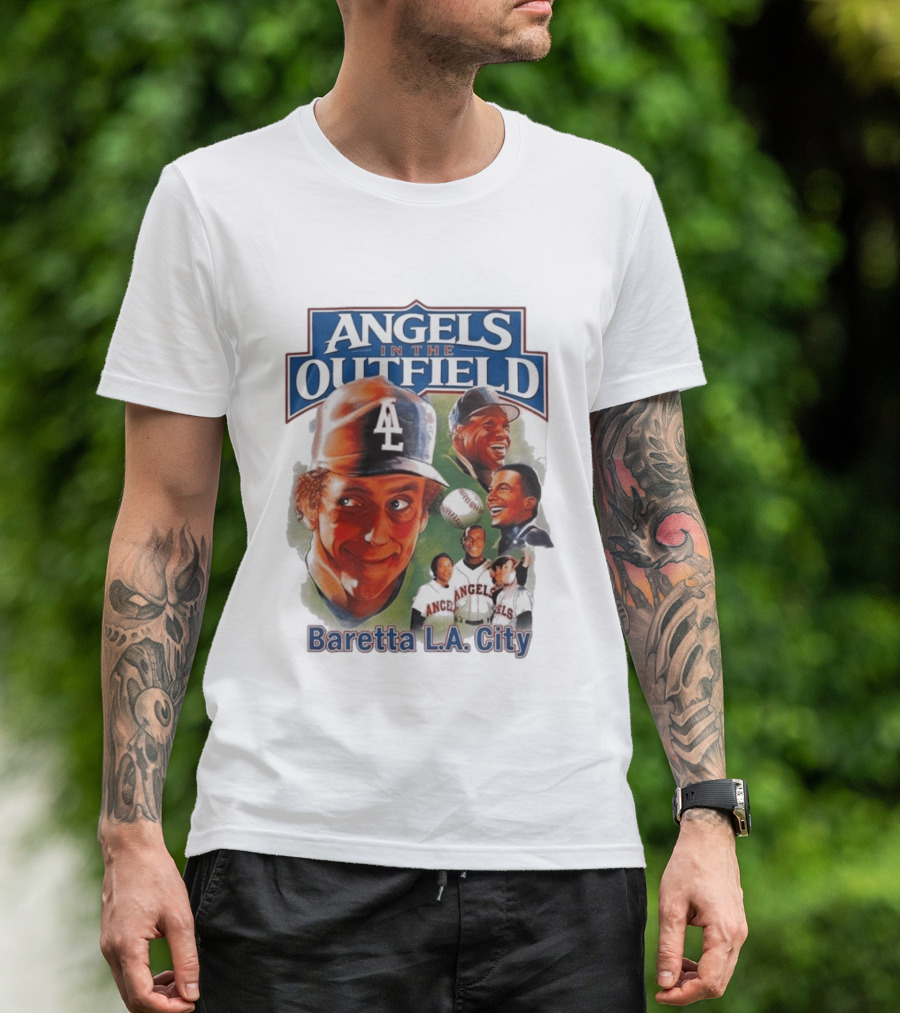 Angels In The Outfield Baretta LA City Players Baseball Movie T-Shirt