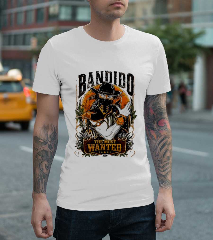 Bandido El Más Buscado The Most Wanted Cowboy Outlaw Western T-Shirt