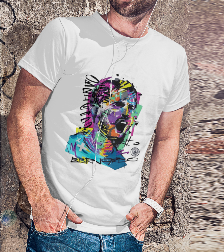 Bernardo Silva Manchester City FC 2026 Dynamic Paint Explosion T-Shirt