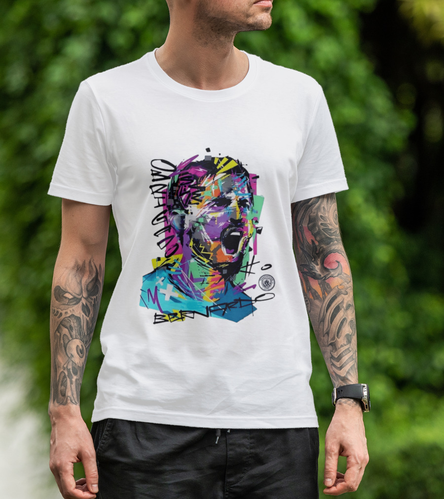 Bernardo Silva Manchester City FC 2026 Dynamic Paint Explosion T-Shirt