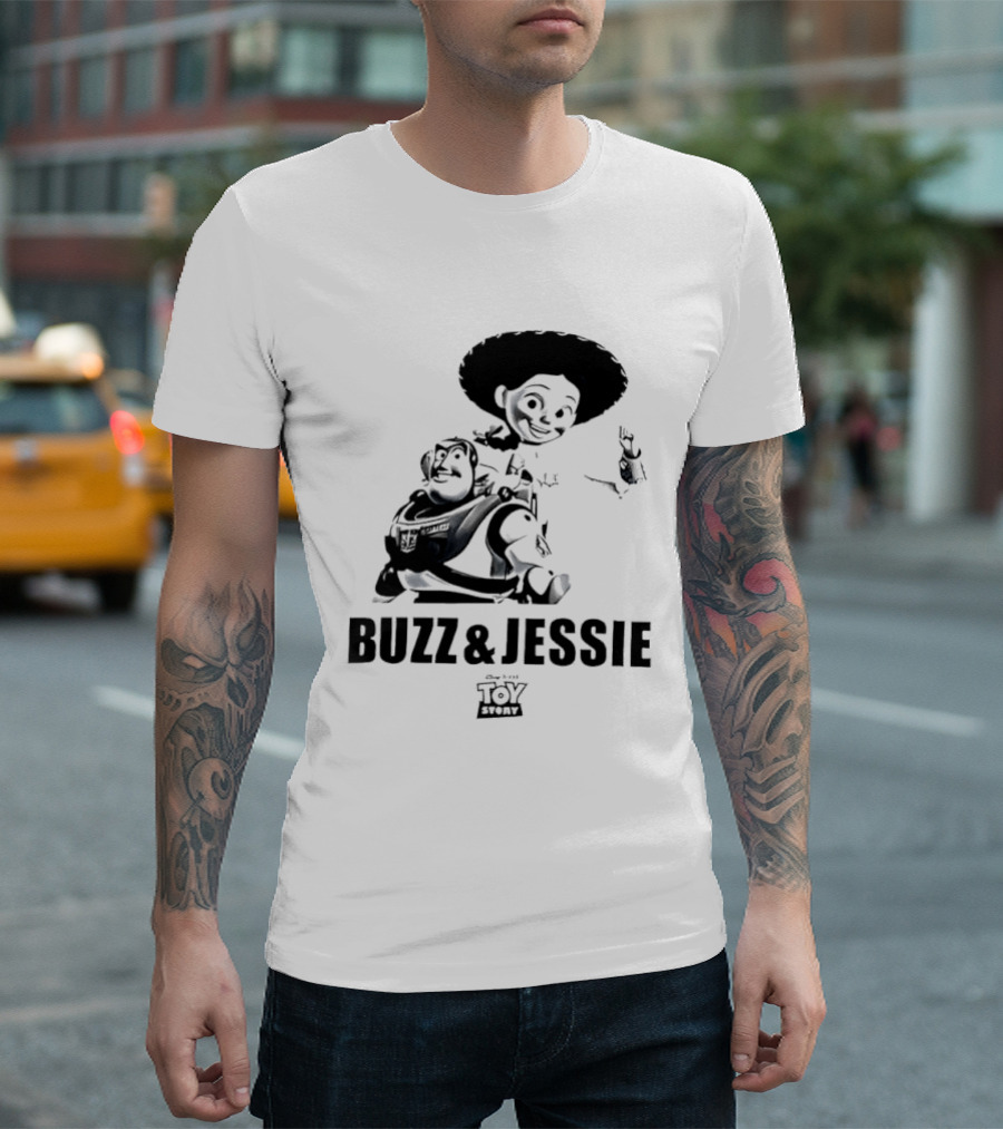 Buzz Lightyear Jessie Toy Story Disney Cartoon Characters T-Shirt