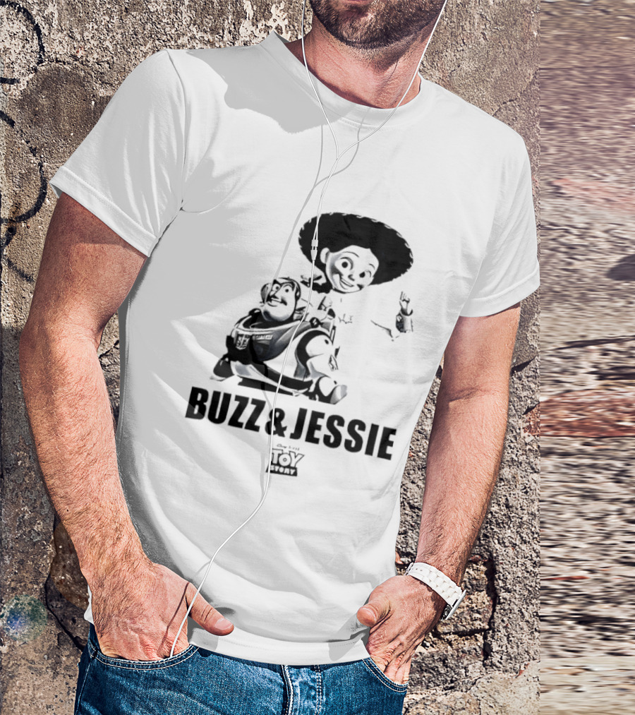 Buzz Lightyear Jessie Toy Story Disney Cartoon Characters T-Shirt