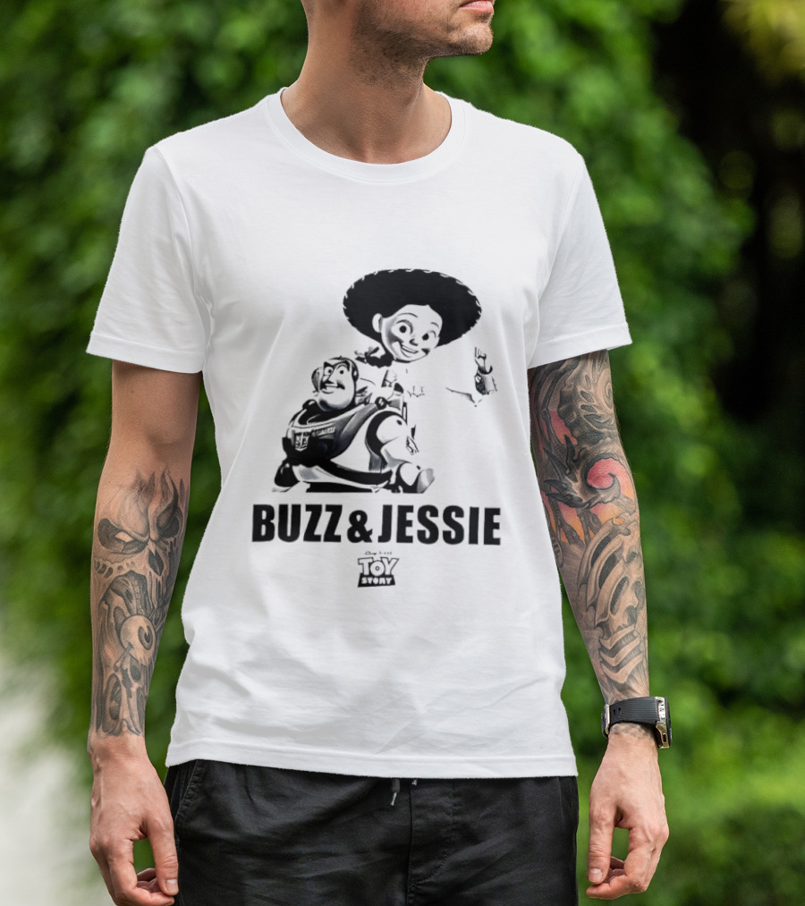 Buzz Lightyear Jessie Toy Story Disney Cartoon Characters T-Shirt