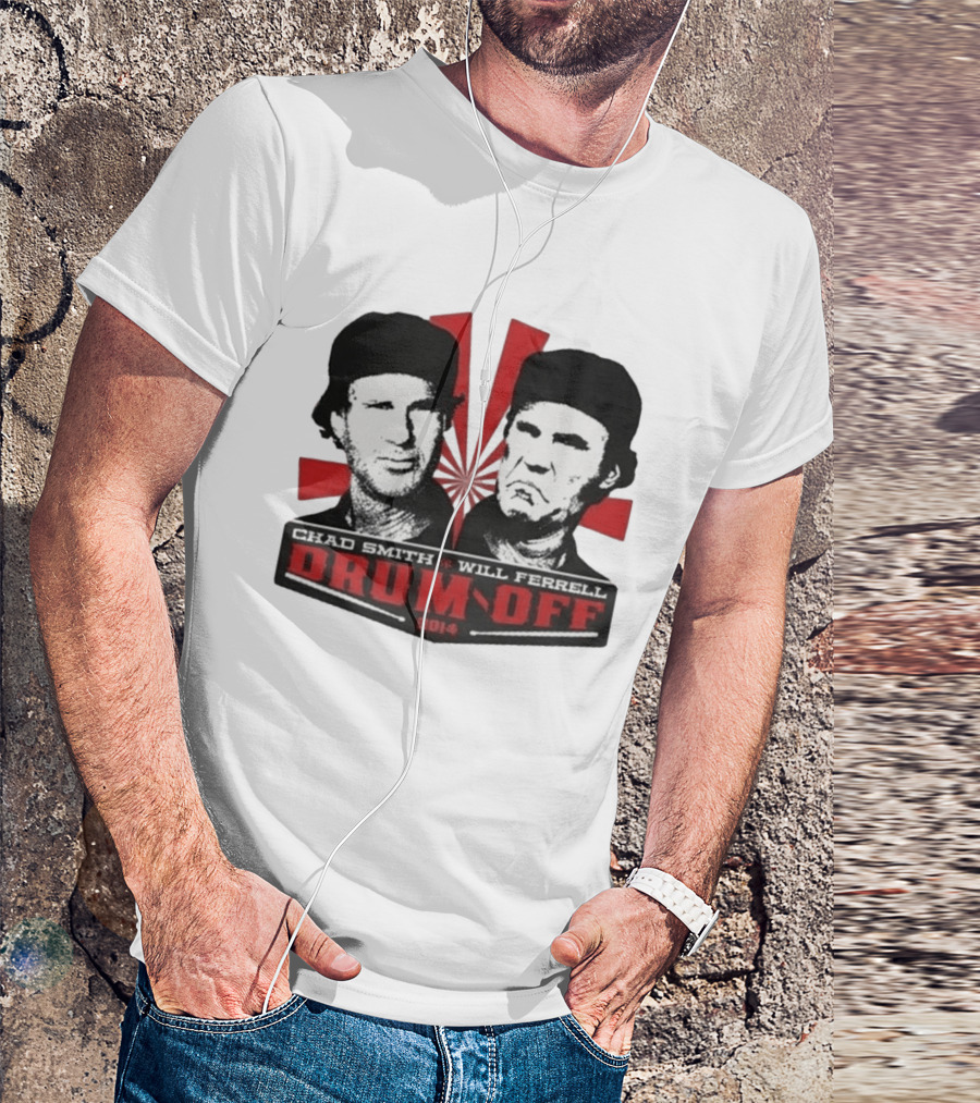 Chad Smith Will Ferrell Drum Off 2014 Event T-Shirt