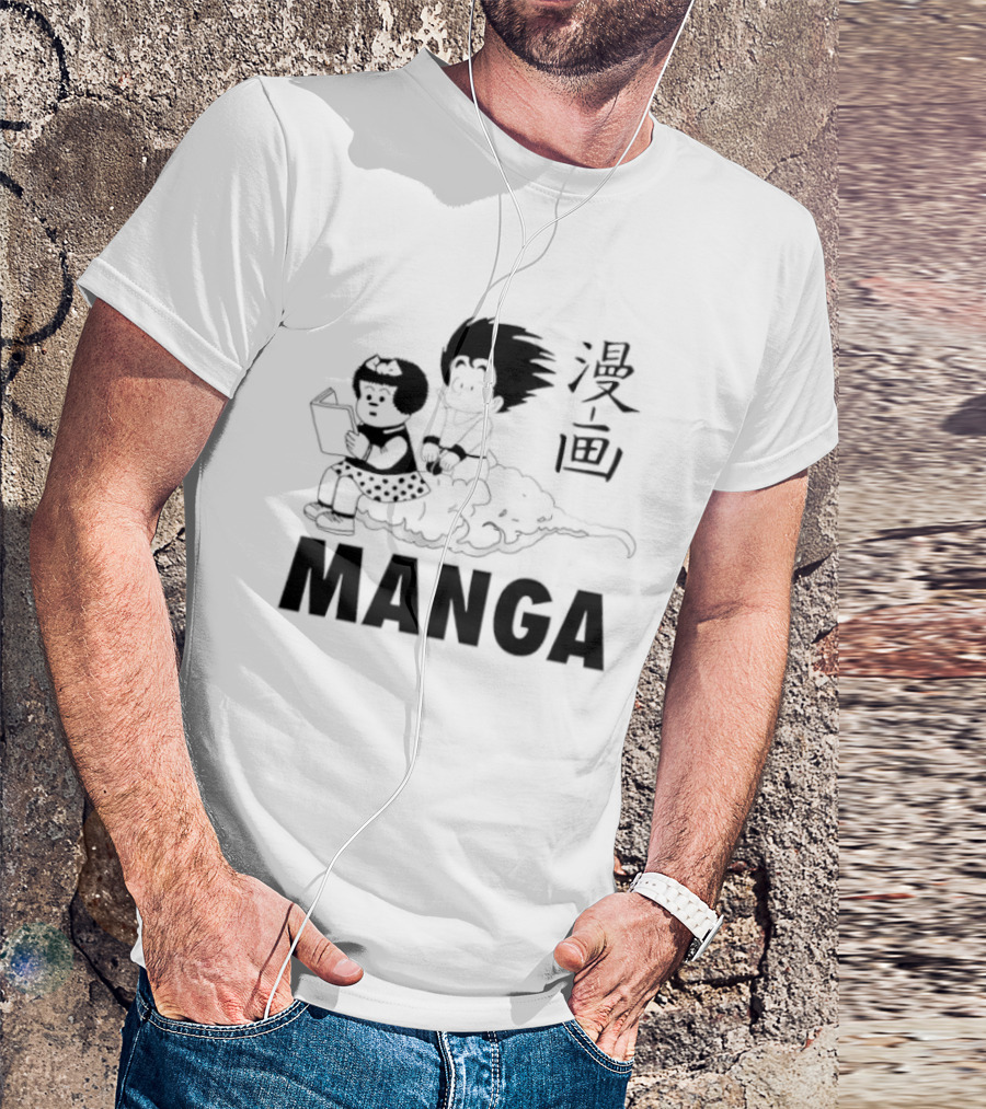 Manga Characters Riding Nimbus Cloud Goku T-Shirt
