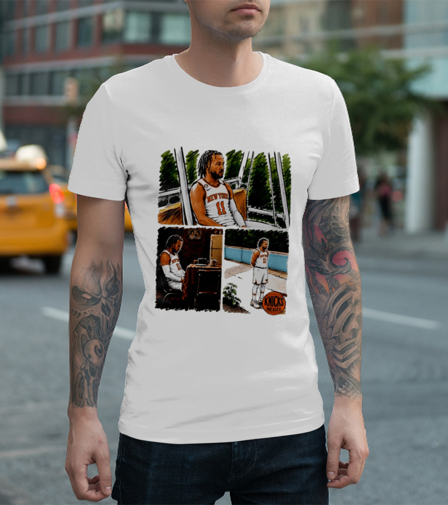 Jalen Brunson New York Knicks NBA Mexico Waiting For The Next Victim Meme T-Shirt