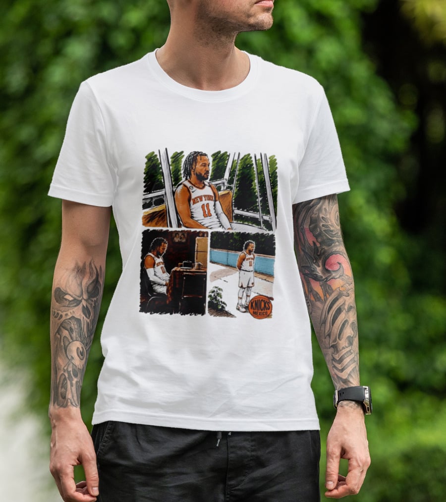 Jalen Brunson New York Knicks NBA Mexico Waiting For The Next Victim Meme T-Shirt