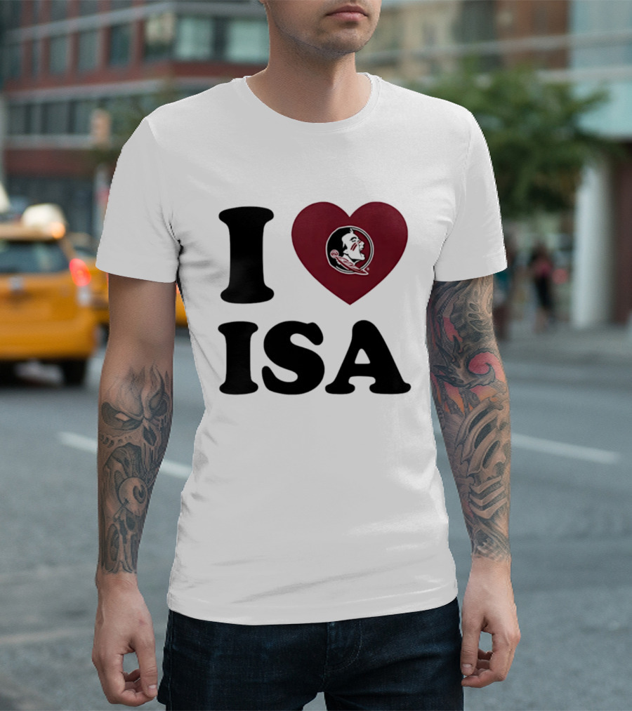 I Love Florida State Seminoles Heart ISA T-Shirt