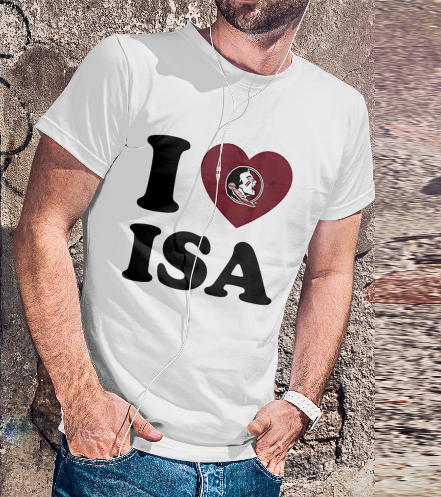 I Love Florida State Seminoles Heart ISA T-Shirt
