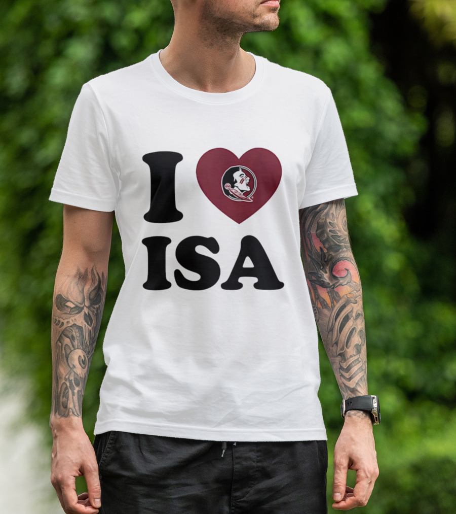 I Love Florida State Seminoles Heart ISA T-Shirt