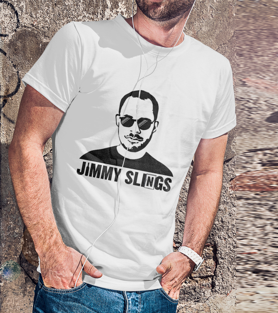 Jimmy Slings Sketch Portrait With Sunglasses T-Shirt