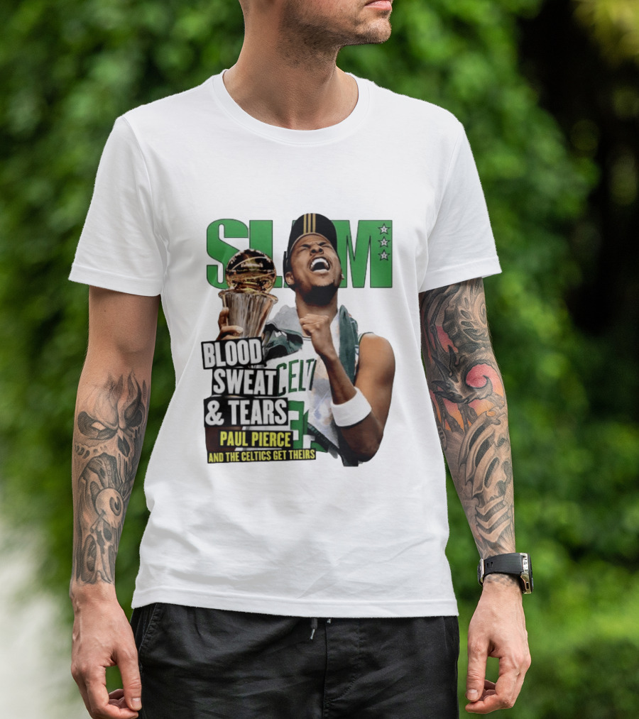Paul Pierce SLAM Blood Sweat & Tears Celtics Champions T-Shirt