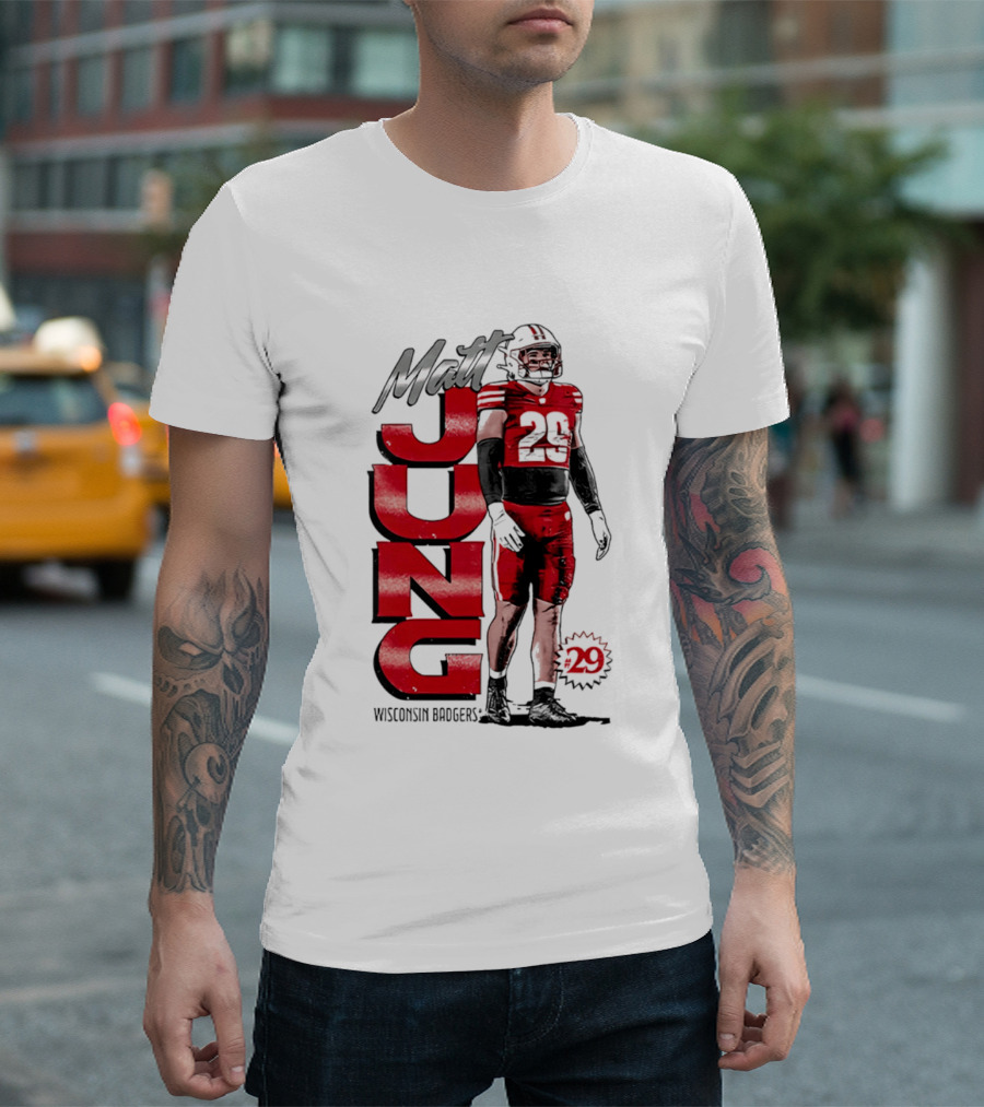Matt Jung Wisconsin Badgers Football NCAA 29 T-Shirt