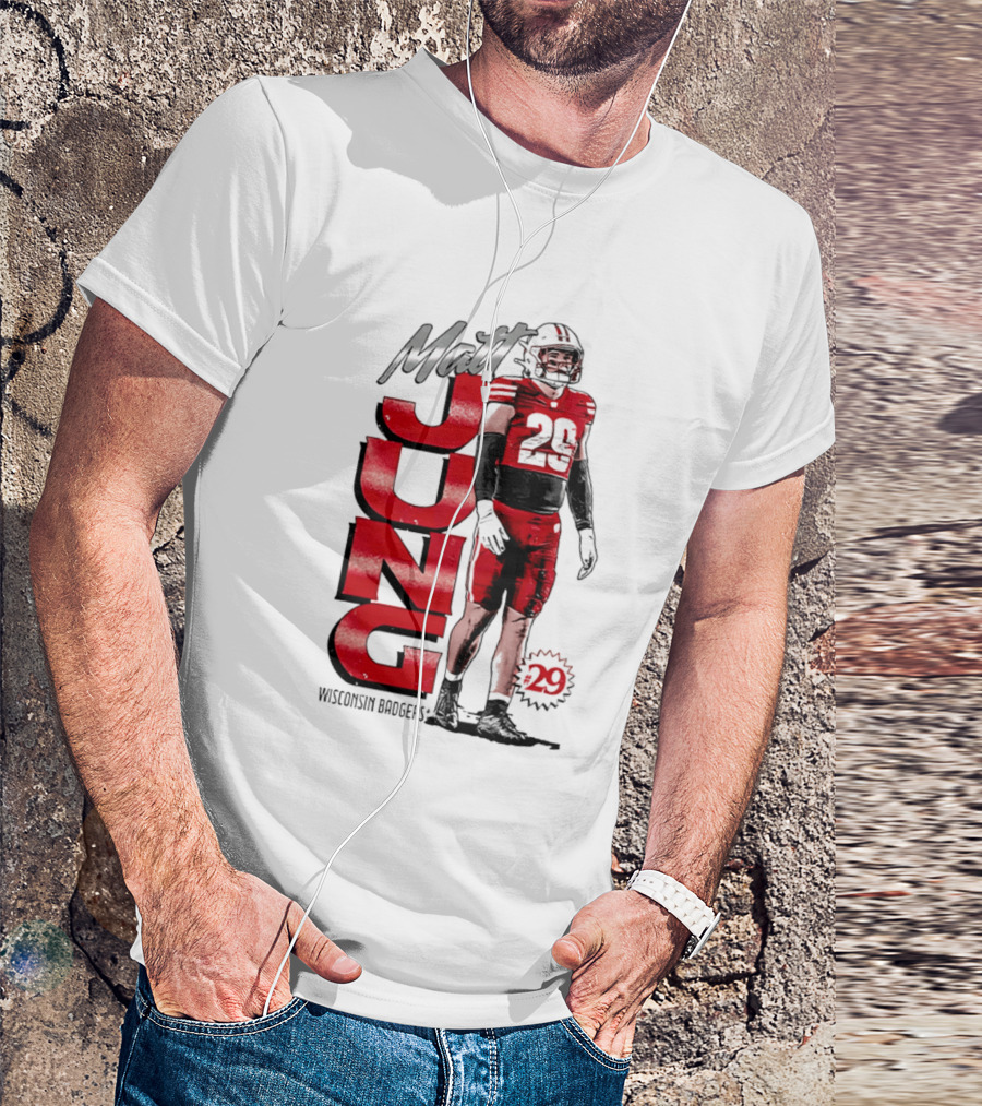 Matt Jung Wisconsin Badgers Football NCAA 29 T-Shirt