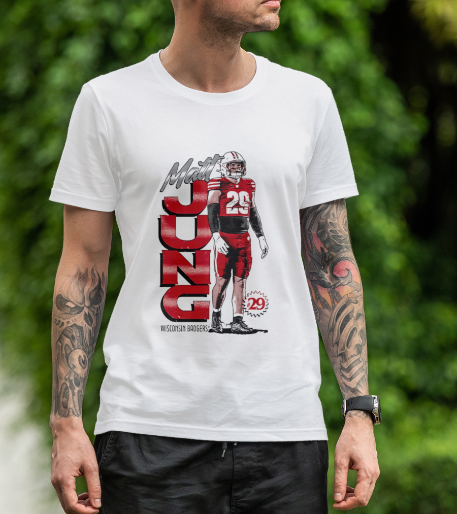 Matt Jung Wisconsin Badgers Football NCAA 29 T-Shirt