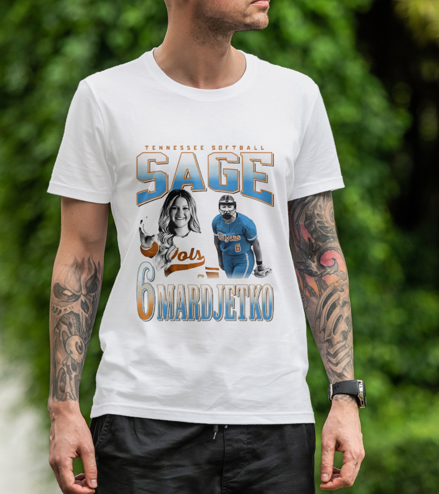 Tennessee Softball Sage Mardjetko 6 Lady Vols T-Shirt