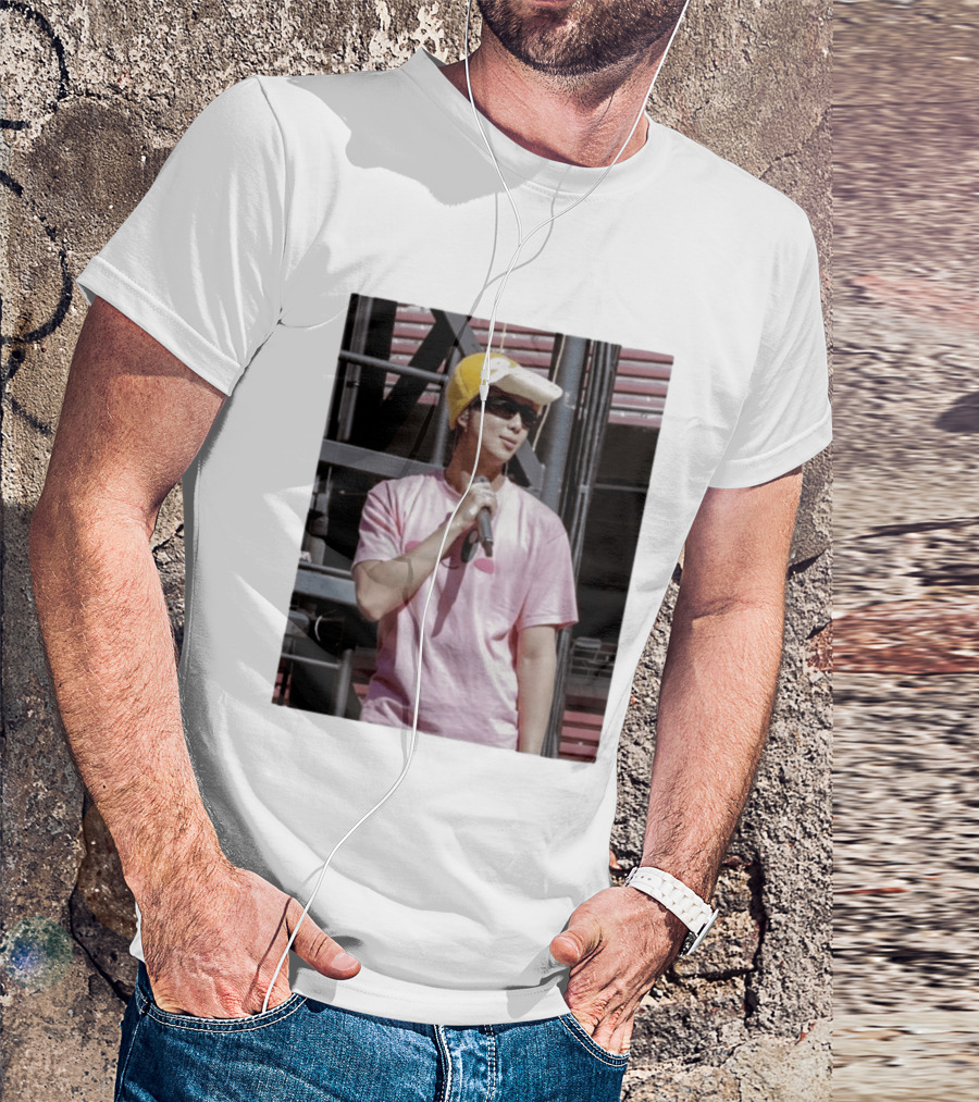 Namjoon Wearing Psyduck Hat Pink T T-Shirt