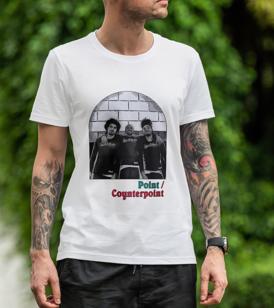 San Antonio Spurs Basketball Player Trio Point Counterpoint T-Shirt