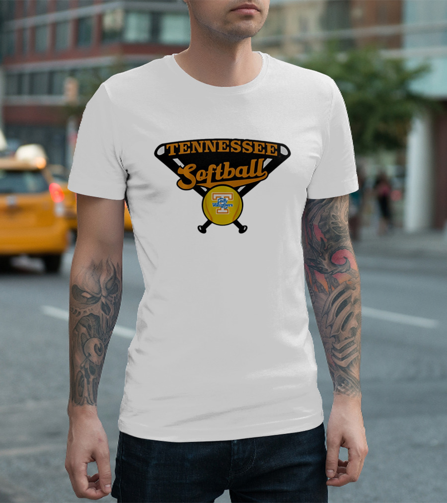 Tennessee Lady Volunteers Softball Crossed Bats T-Shirt