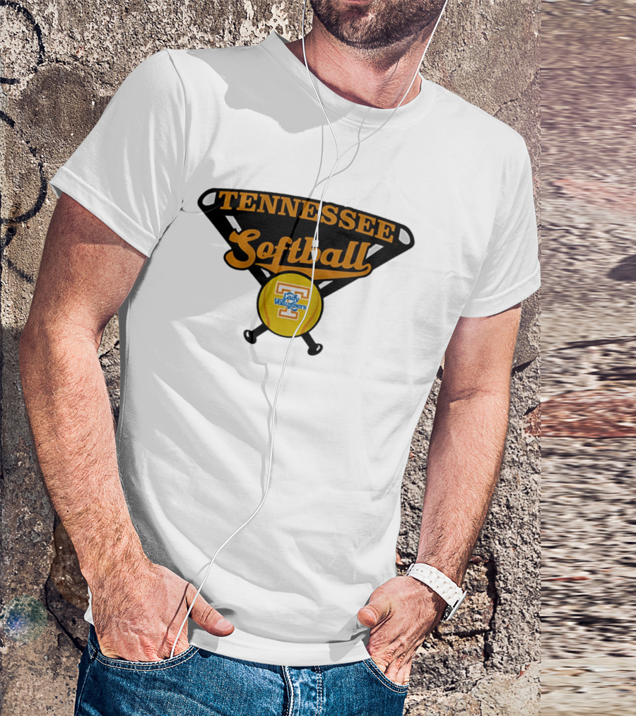 Tennessee Lady Volunteers Softball Crossed Bats T-Shirt