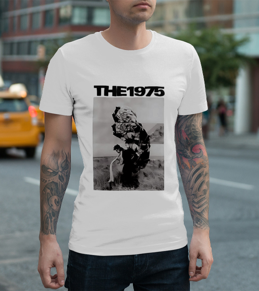 The 1975 Abstract Monochrome Figure And Floral Compilation T-Shirt