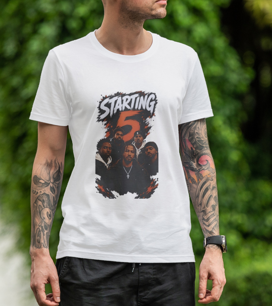 Starting 5 Basketball Hoop Squad Court Commanders New York Knicks T-Shirt