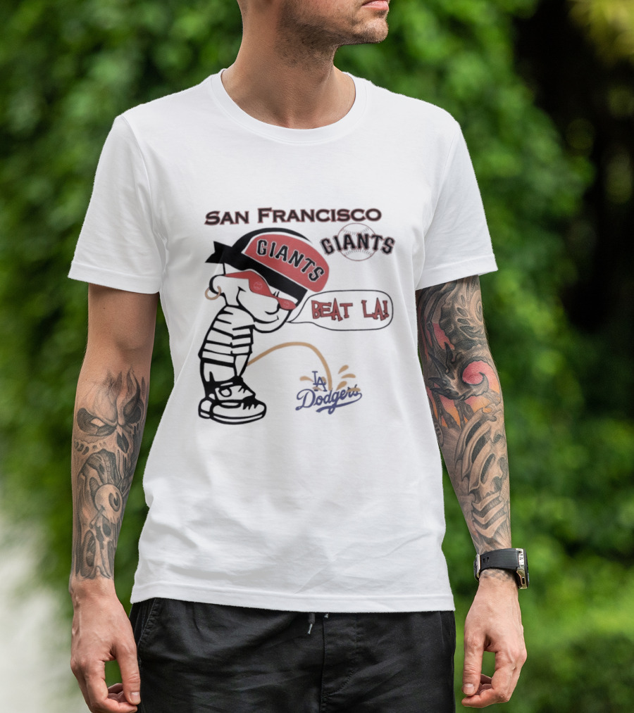 San Francisco Giants Beat LA Dodgers Peanuts T-Shirt
