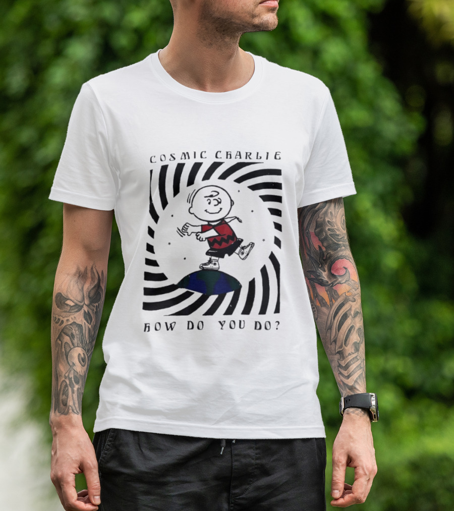 Cosmic Charlie Brown Peanuts How Do You Do Planet Dance T-Shirt