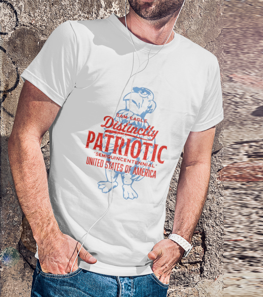 Sam Eagle Distinctly Patriotic Semiquincentennial United States Of America T-Shirt