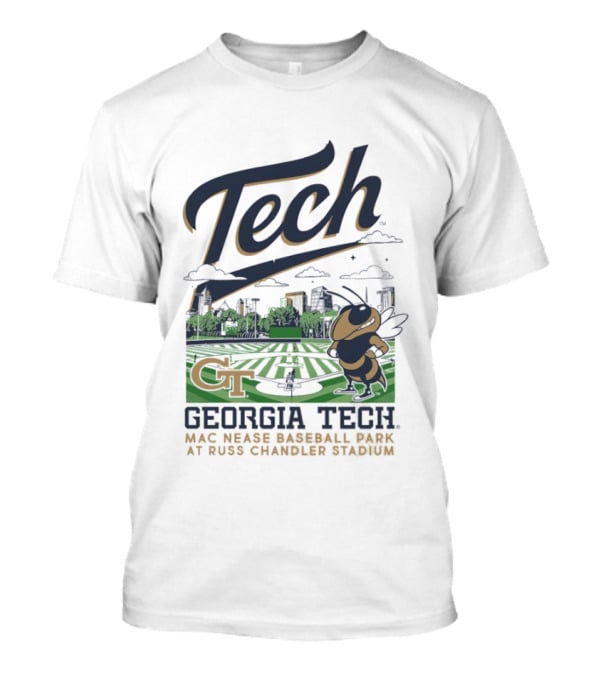 Georgia Tech Yellow Jackets Mac Nease Baseball Park Russ Chandler Stadium T-Shirt