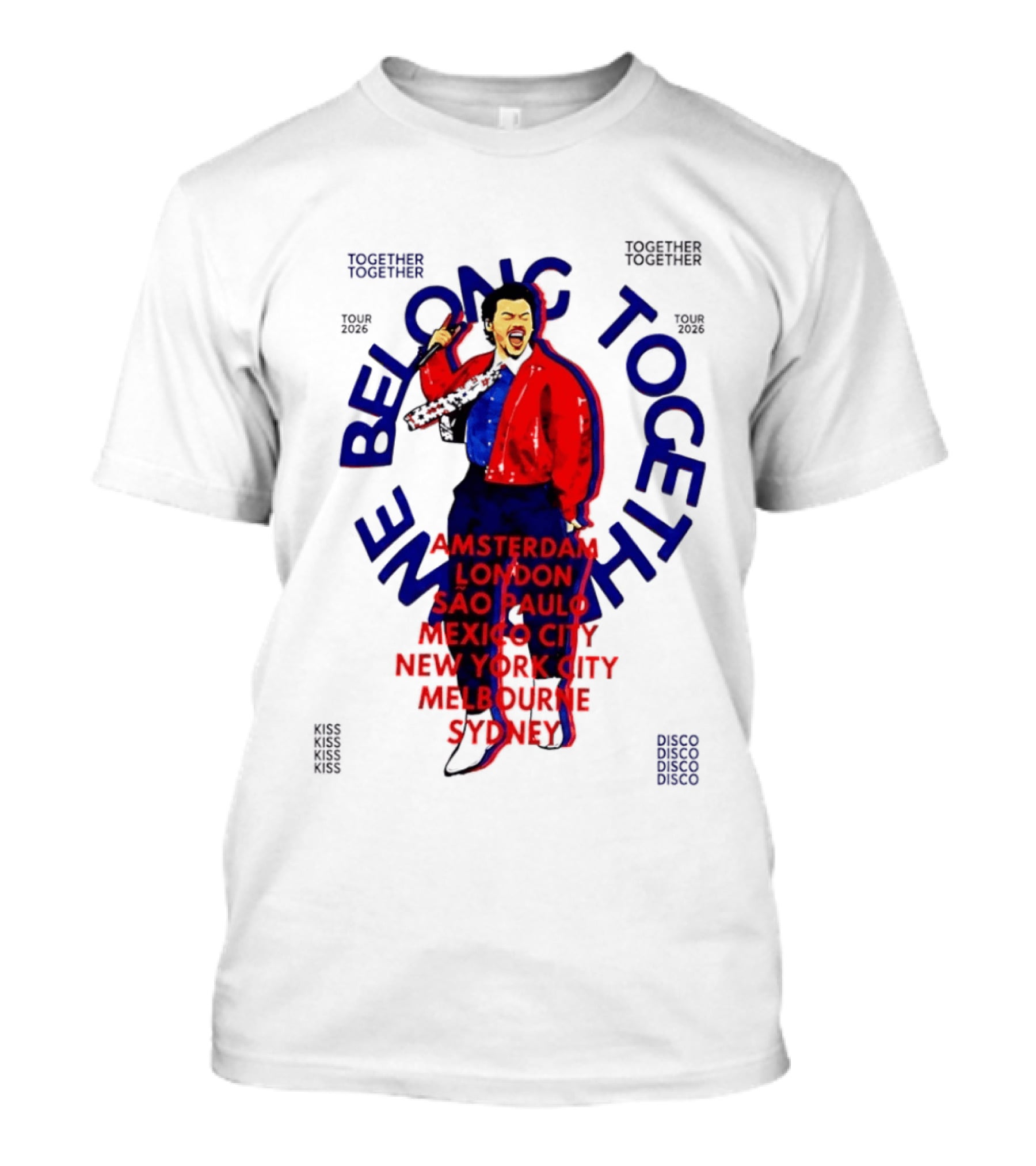 Together We Belong Tour 2026 Cities Amsterdam London Sao Paulo Mexico City New York Melbourne Sydney T-Shirt