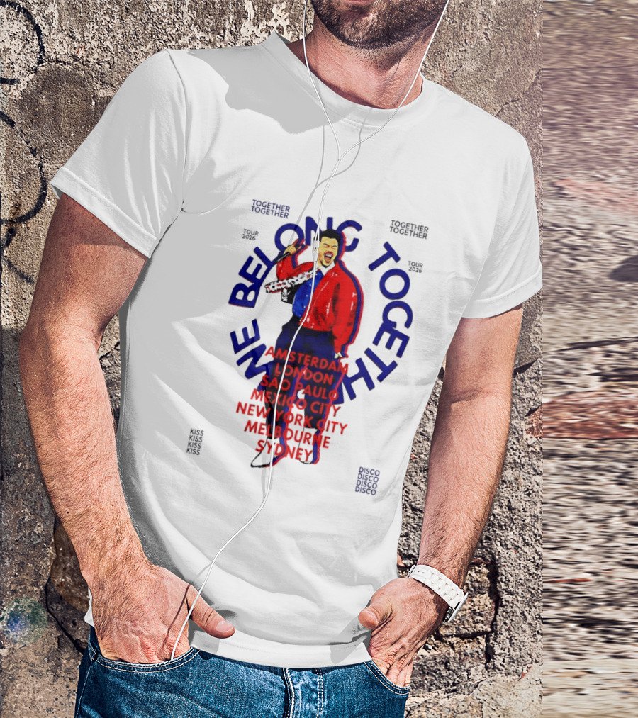 Together We Belong Tour 2026 Cities Amsterdam London Sao Paulo Mexico City New York Melbourne Sydney T-Shirt