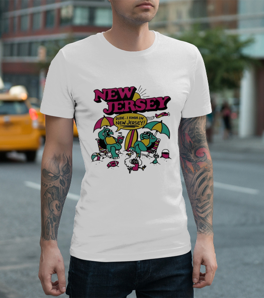 New Jersey Dude I Kinda Luv Beach Vibes With Beach Animals T-Shirt