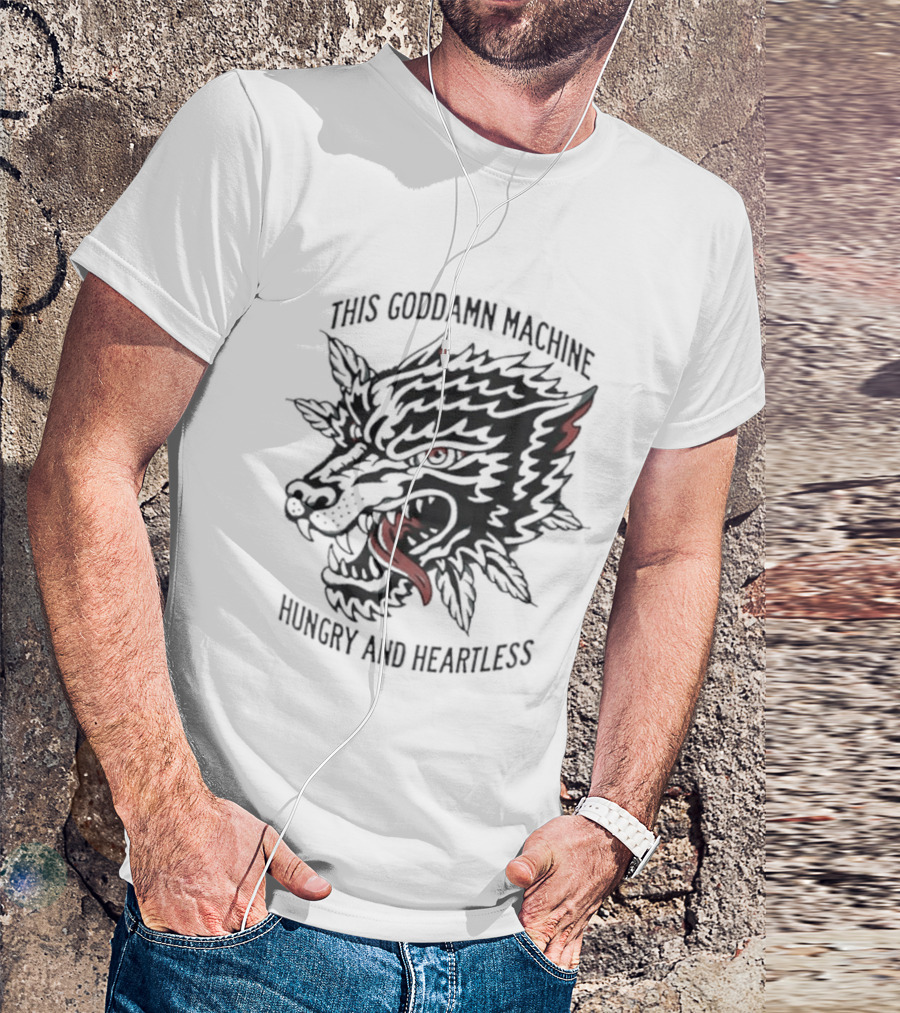 The Wonder Years This Goddamn Machine Wolf Head Hungry And Heartless T-Shirt