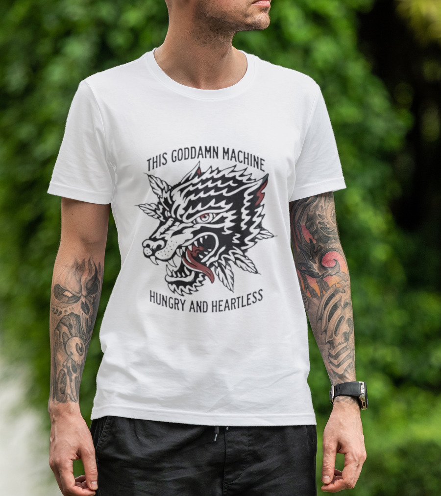 The Wonder Years This Goddamn Machine Wolf Head Hungry And Heartless T-Shirt