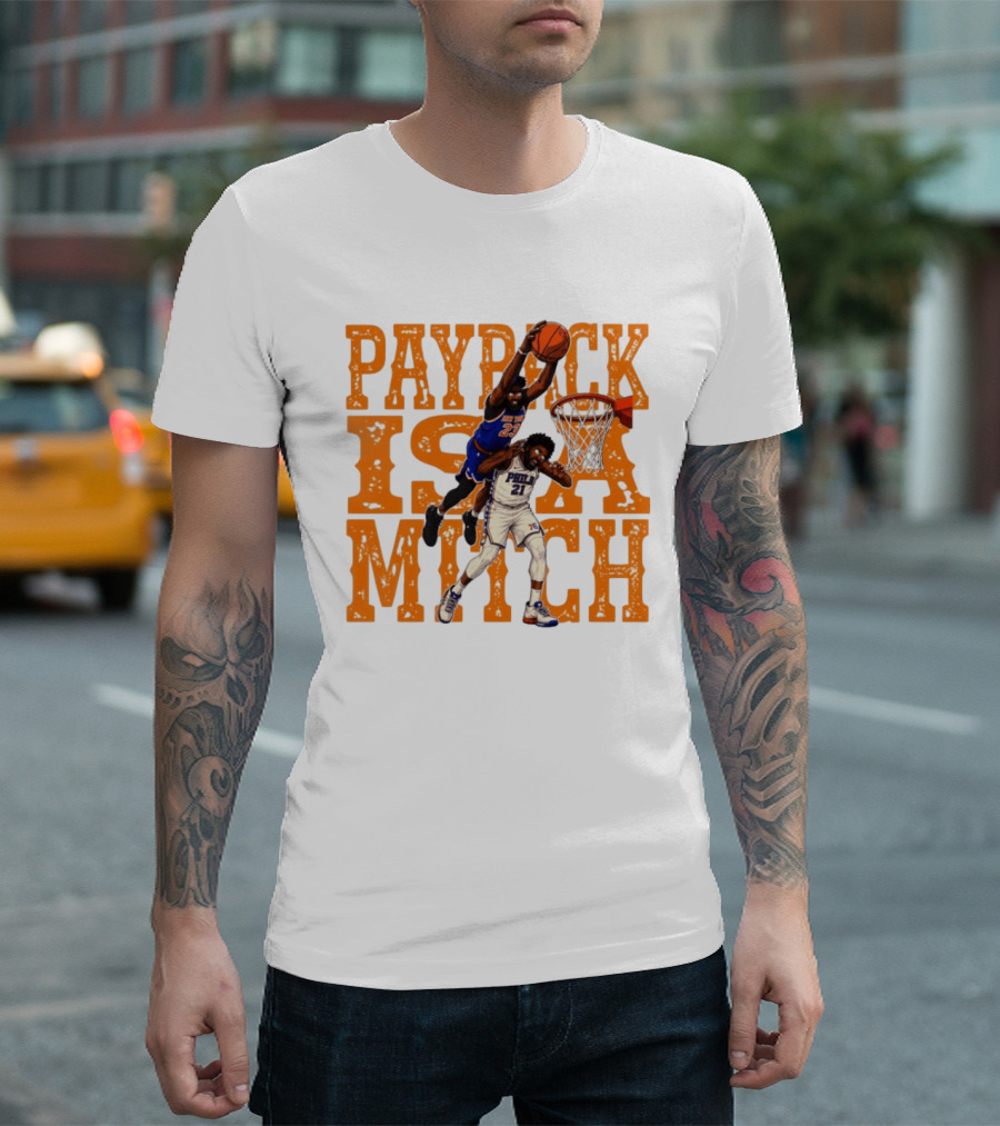 Payback Is A Mitch Joel Embiid Vs Mitchell Robinson New York Knicks 76ers Dunk T-Shirt