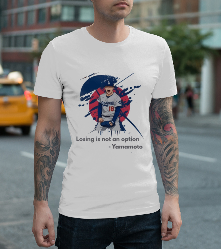 Yoshinobu Yamamoto Dodgers Anime Style Los Angeles Baseball Winning Mindset T-Shirt