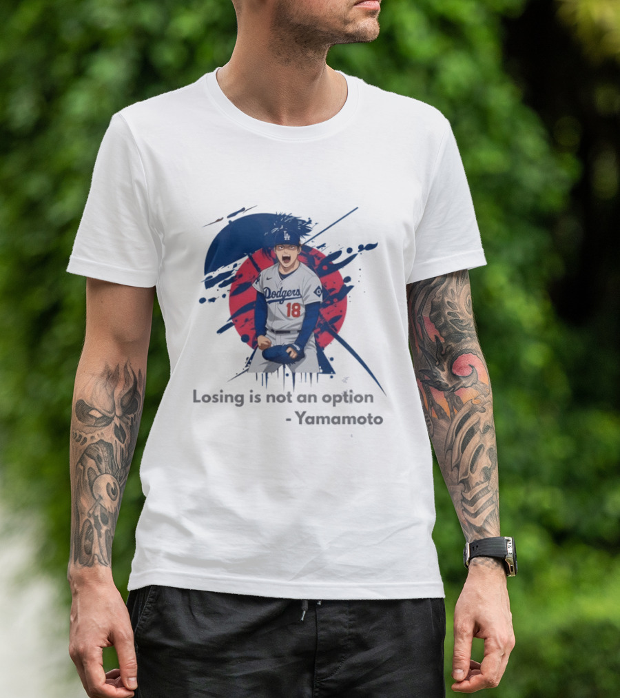 Yoshinobu Yamamoto Dodgers Anime Style Los Angeles Baseball Winning Mindset T-Shirt