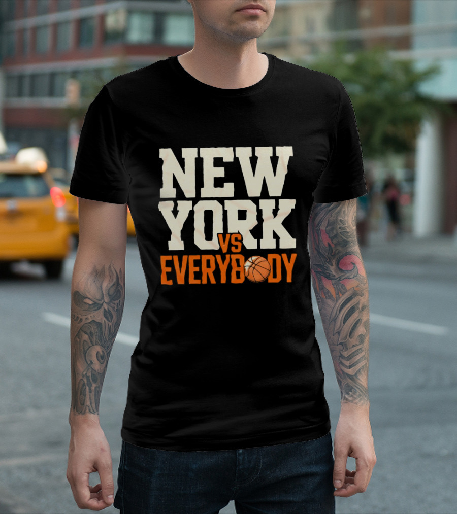 New York Knicks Vs Everybody Basketball Team Fan T-Shirt