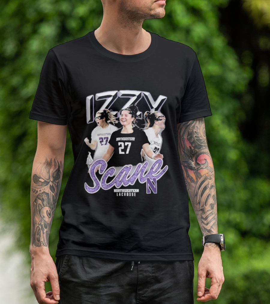 Northwestern Wildcats Izzy Scane 27 Lacrosse Star Athlete Highlights T-Shirt