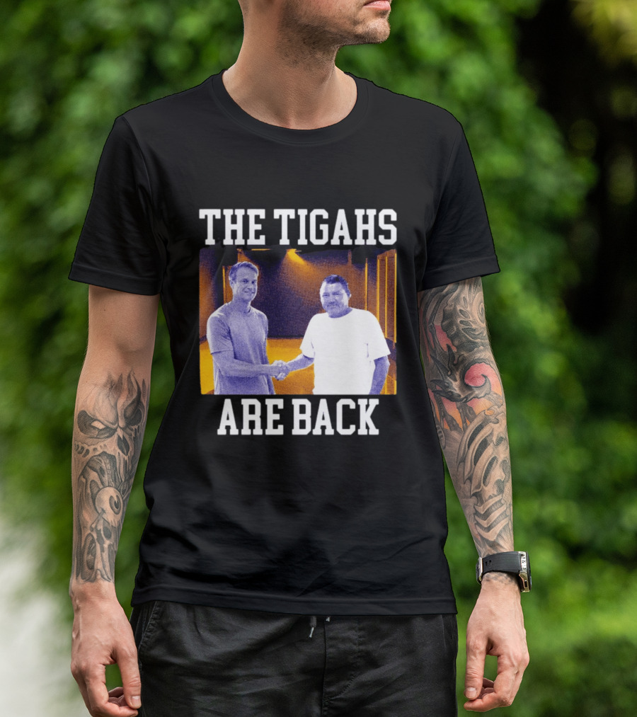 Lane Kiffin Ed Orgeron The Tigahs Are Back LSU Duo Handshake T-Shirt