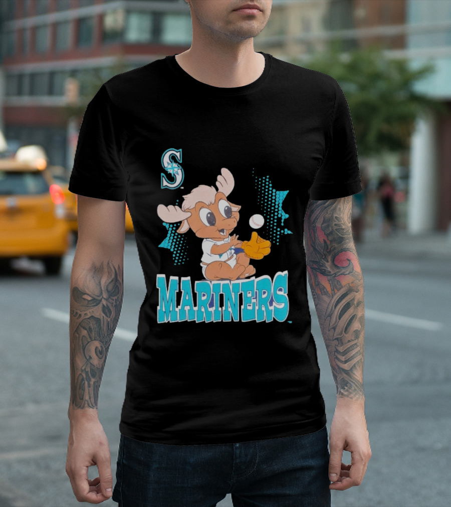 Seattle Mariners Baby Moose Rookie Baseball Glove Mariners T-Shirt