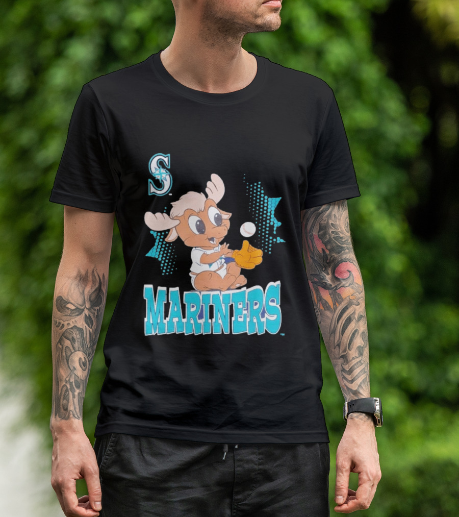 Seattle Mariners Baby Moose Rookie Baseball Glove Mariners T-Shirt