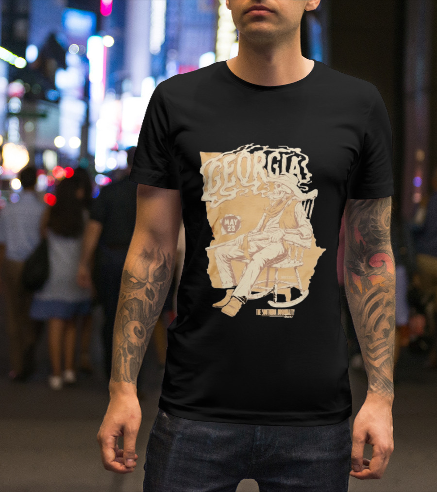 Georgia Skeleton Cowboy Southern Hospitality Tour May 23 MMXXVI T-Shirt