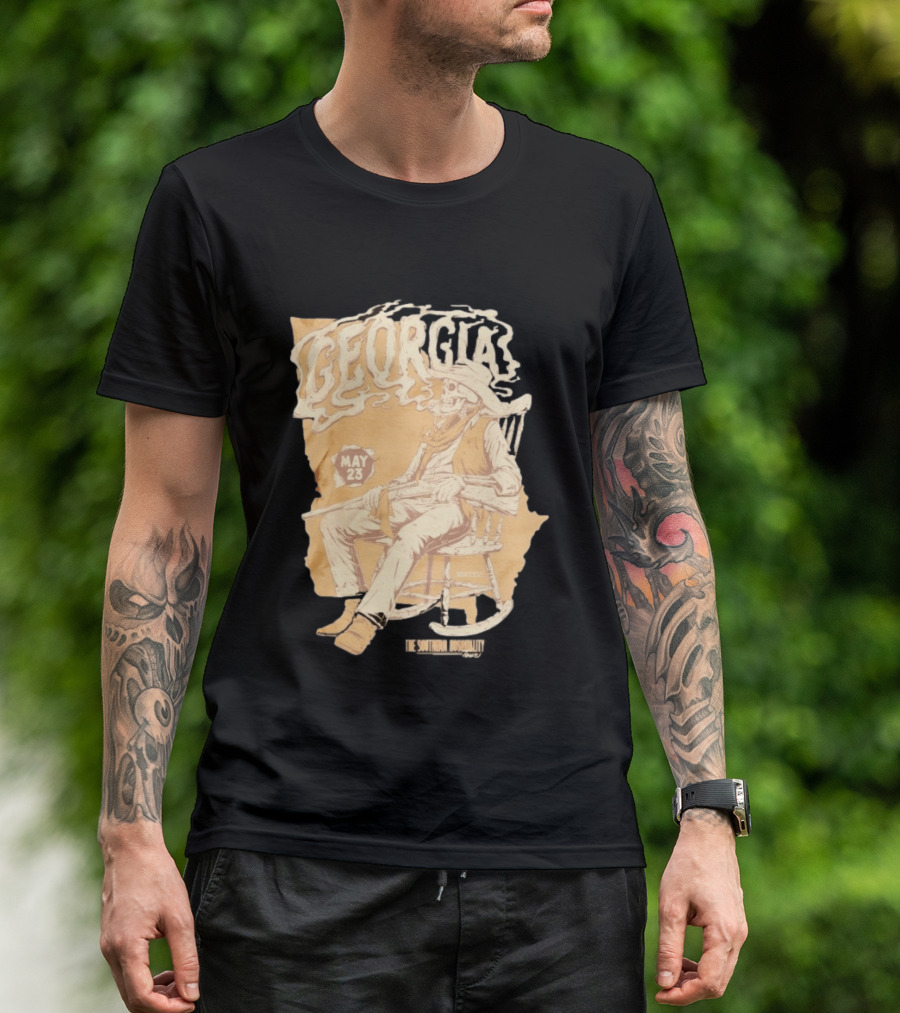 Georgia Skeleton Cowboy Southern Hospitality Tour May 23 MMXXVI T-Shirt