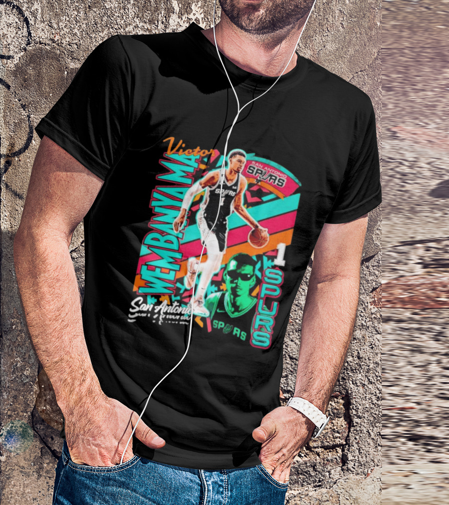 Victor Wembanyama San Antonio Spurs Retro Style Wemby 1 T-Shirt