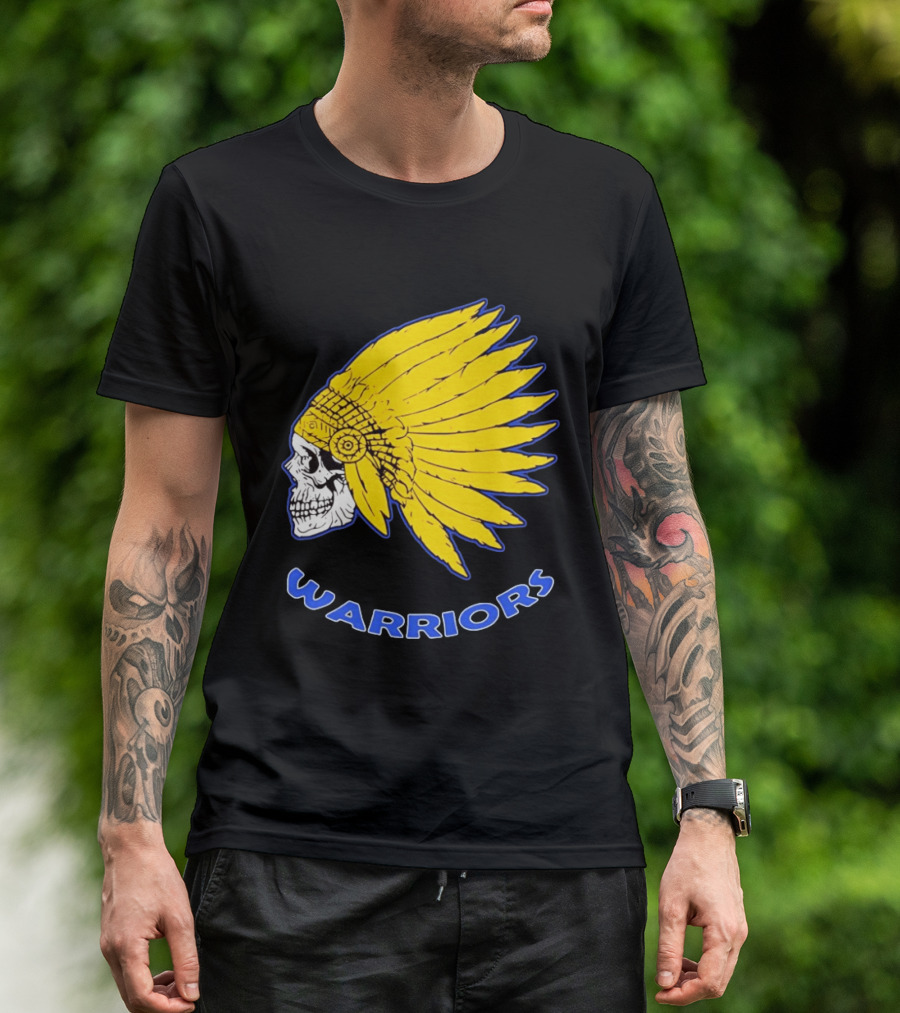 Warriors Fearless Spirit Skull Yellow Headdress T-Shirt
